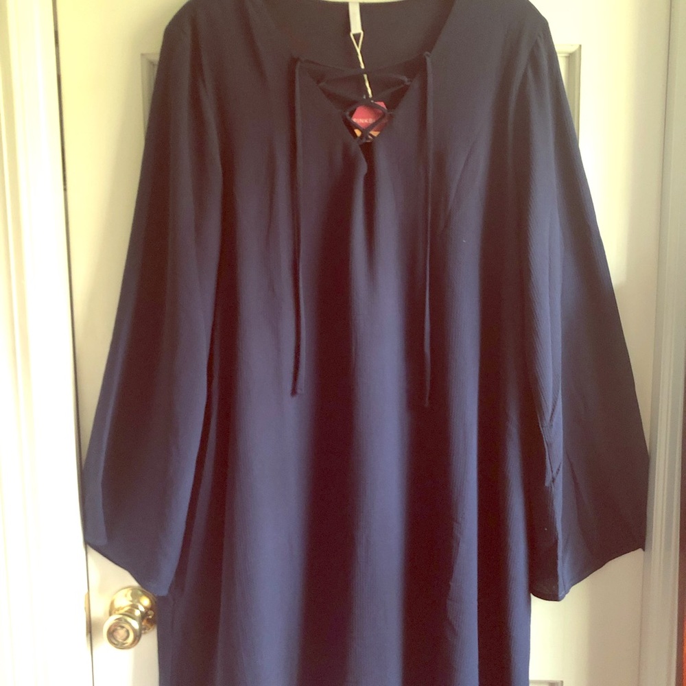 Navy Blue Babydoll Dress